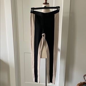 BCBGMaxAzria Black and Cream Leggings Size S